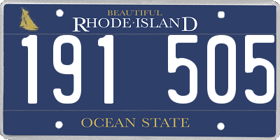 RI license plate 191505