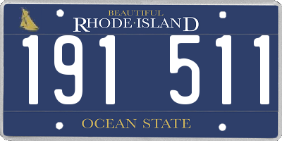 RI license plate 191511
