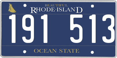 RI license plate 191513
