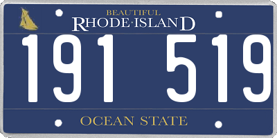 RI license plate 191519