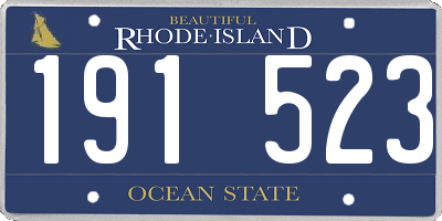 RI license plate 191523