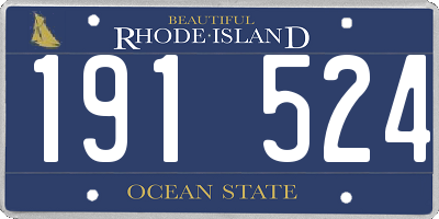 RI license plate 191524