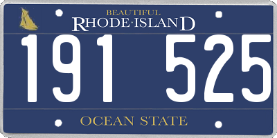 RI license plate 191525