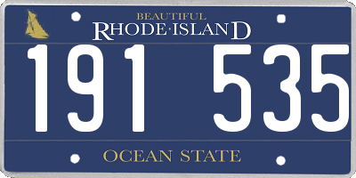 RI license plate 191535