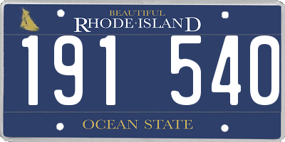 RI license plate 191540
