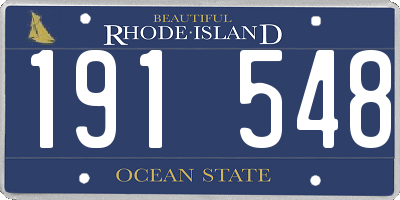 RI license plate 191548