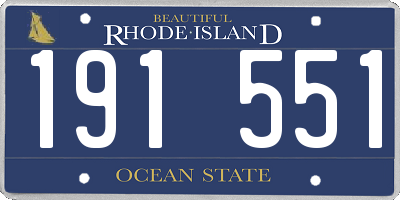 RI license plate 191551