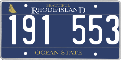 RI license plate 191553