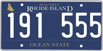 RI license plate 191555