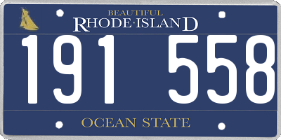 RI license plate 191558