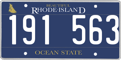 RI license plate 191563