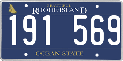RI license plate 191569