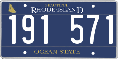 RI license plate 191571