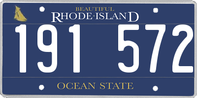 RI license plate 191572