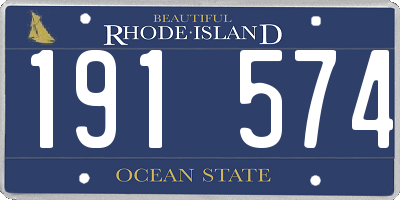 RI license plate 191574