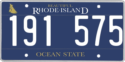 RI license plate 191575