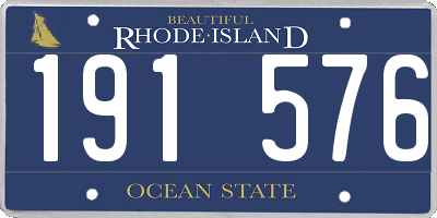 RI license plate 191576