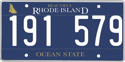 RI license plate 191579
