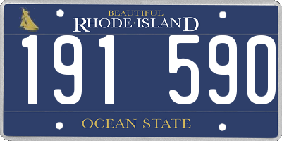 RI license plate 191590