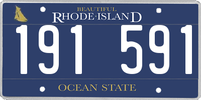 RI license plate 191591