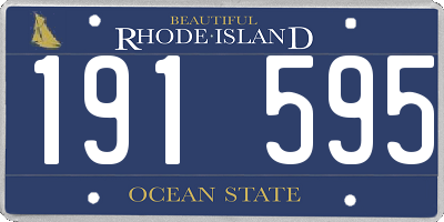 RI license plate 191595