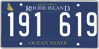 RI license plate 191619