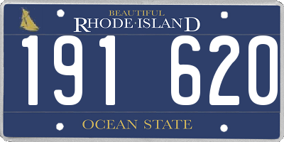 RI license plate 191620