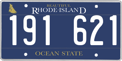 RI license plate 191621