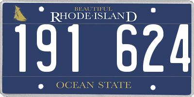 RI license plate 191624
