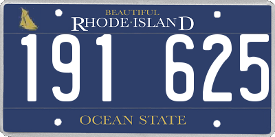 RI license plate 191625