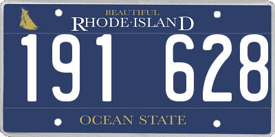 RI license plate 191628