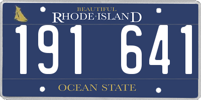 RI license plate 191641