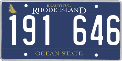 RI license plate 191646