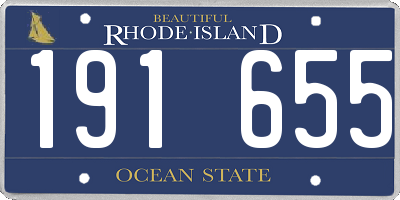 RI license plate 191655