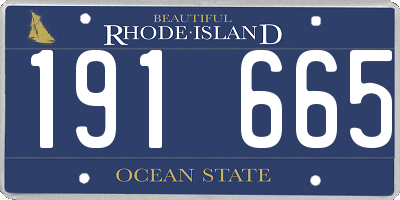 RI license plate 191665