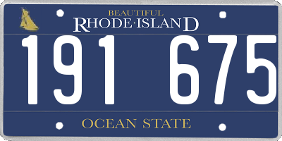 RI license plate 191675