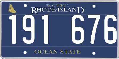 RI license plate 191676