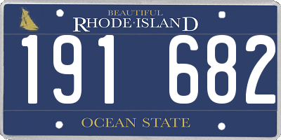 RI license plate 191682