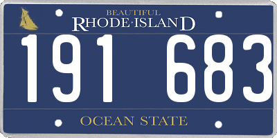 RI license plate 191683
