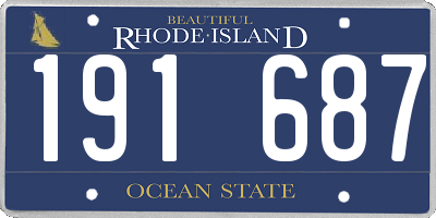 RI license plate 191687