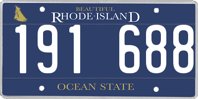 RI license plate 191688