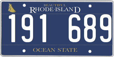 RI license plate 191689