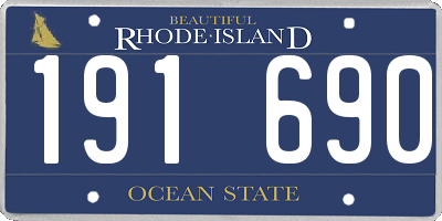 RI license plate 191690