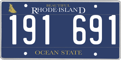 RI license plate 191691