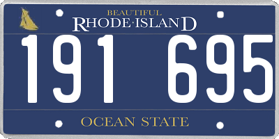 RI license plate 191695