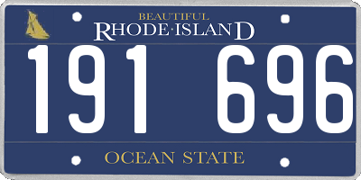 RI license plate 191696