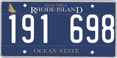 RI license plate 191698