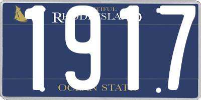 RI license plate 1917