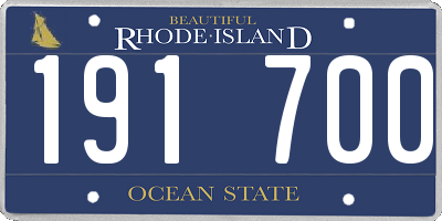 RI license plate 191700