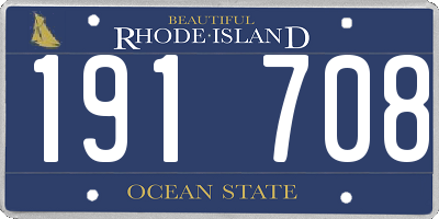 RI license plate 191708